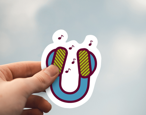 Headphones 'U' Sticker