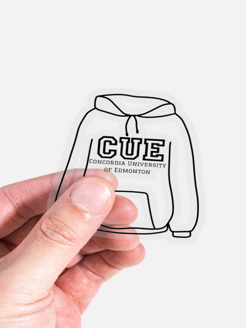 Clear hoodie sticker