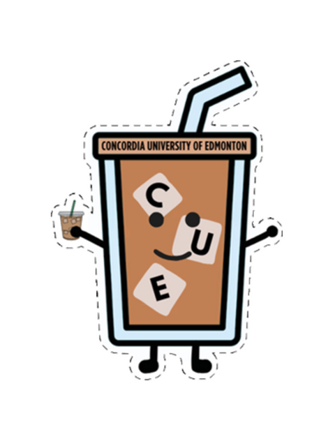Ice coffee cup sticker