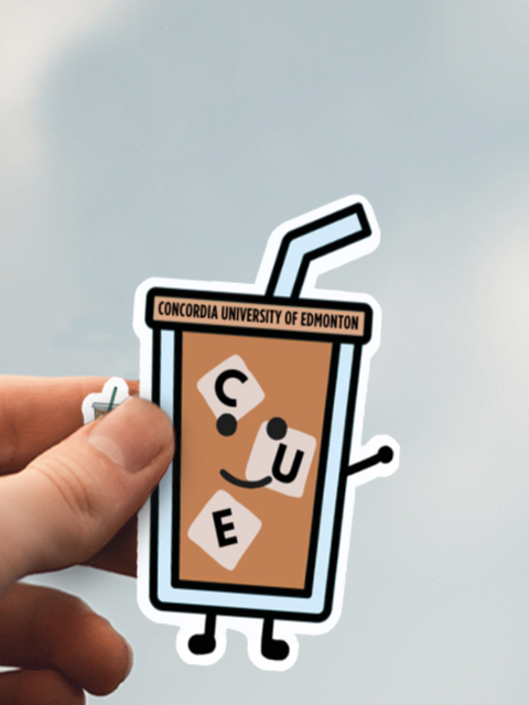 Ice coffee cup sticker