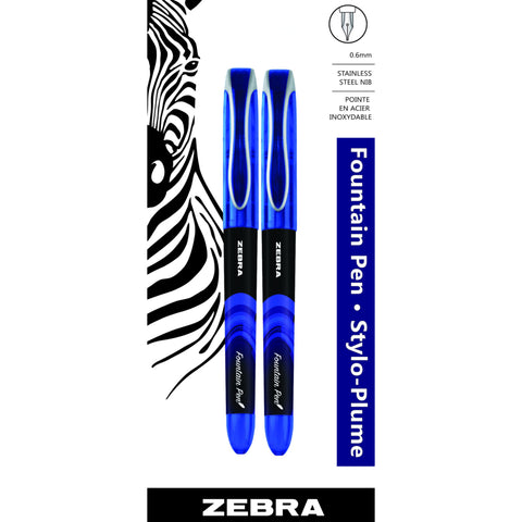 Zebra Zebra Fountain Pen Blue Ink - 2 Pack