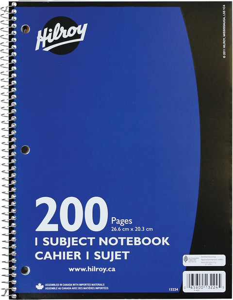 Hilroy Notebook - 200pg