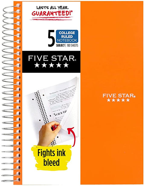 Five Star Notebook - 5 Subject