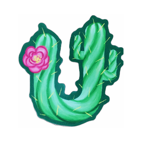Cactus 'U' Sticker