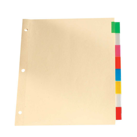 Insertable Tab Dividers - 8 Tab